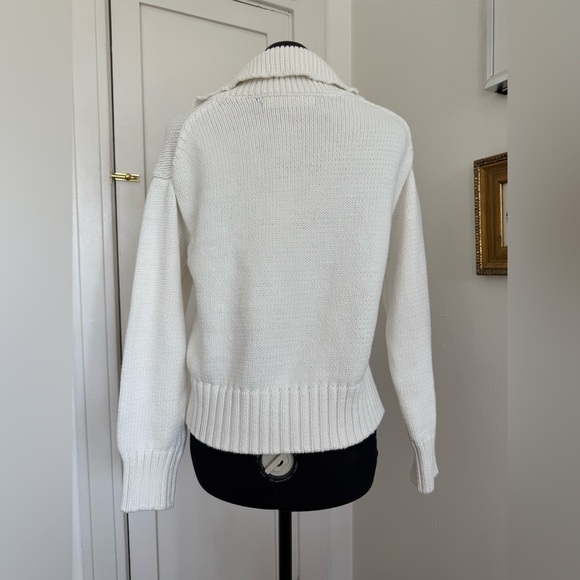 Primark White V-Neck Collared Sweater with Frocket - 2XS - EUC - Picture 3 of 5